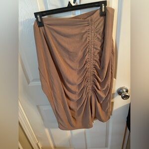 NWT Express Elegant Ruched Tan Skirt